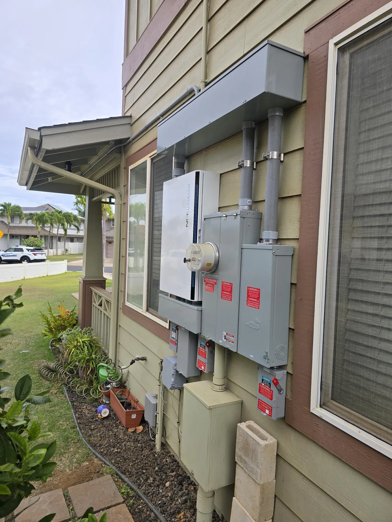 Multi-unit meter bank at a residential complex