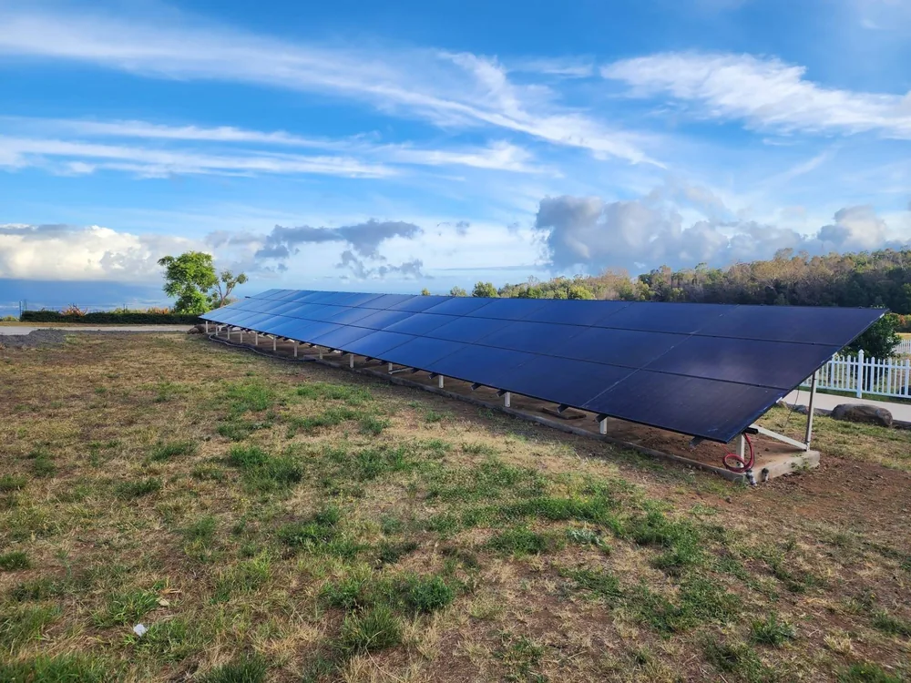 Ground-mount solar array · Residential solar